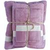 RICAMI FIORENTINI BALDI Set Asciugamani con Balza Lino e Raso, Spugna di Cotone 100%, 5 Pezzi: 2 Viso + 2 ospite + Telo Doccia. Idea Regalo. Prodotto Artigianale Toscano (5 Pezzi, Siena,Rosa)