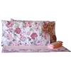 RICAMI FIORENTINI BALDI Completo Letto "Rose Venere" Cotone 100%. Lenzuolo sopra + sotto Angoli + federe a Sacco. Anche su Misura. Prodotto Artigianale Toscano (Matrimoniale Standard, Rosa)
