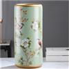 LFIEVO Portaombrelli in Ceramica con Motivi Decorativi Porta Ombrelli Multifunzionale da Terra per Il Soggiorno Vaso in Ceramica Vintage Adatto per La Casa L'Ufficio E L'ingresso(Green)
