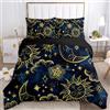 WZXGHE Copripiumino Sole E Luna 200x200,Set Di Biancheria Da Letto Sole Luna E Stelle, Include1 Copripiumino E 2 Federe 50 X 75 Cm (Costellazione-b, 200x200cm)