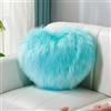 Somerway Cuscini per divano in pile sfocato, soffici e morbidi, in finta pelliccia, a forma di cuore, lombari, posteriori, in peluche, lussuosi cuscini decorativi per casa, soggiorno, camera da letto, comodi
