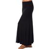 LYANER Maxi Gonna Lunga Svasata a Vita Alta Casual da Donna, Nero, M