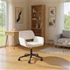 FurnitureR Sedia da regista, design moderno, imbottitura in ciniglia, altezza regolabile, sedia girevole mobile, ideale per soggiorno e ufficio