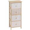 DRW Mobile con 4 cassetti in MDF legno naturale