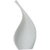 DRW Vaso da pavimento a forma di foglia di ceramica in bianco e oro sabbia 60x34x118 cm