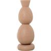 DRW Vaso da pavimento in metallo finitura opaca rosa 100x24x4 cm