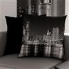 PETTI Artigiani Italiani - Coppia di Federe Cuscino 35x35 cm in Microfibra, Cuscini Arredo Camera da Letto, Divano, Salotto, Set 2 Fodere Copricuscino, Federa City Nero, 100% Made in Italy