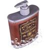 Accentra Dispenser di sapone Whiskey, sapone per le mani SPECIAL BLEND in effetto bottiglia, fiaschetta con sapone per le mani da 330 ml in dispenser di pompa, sapone liquido, profumo: betulla e cedro