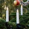 Hellum Catena Luminosa LED, Made in Germany, Clip, 20 Luci, 19 m illuminate, Cavo Verde, Bianco Caldo, Stelo Bianco, Esterni, Spina Divisibile <59 lm 842043
