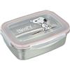Undercover - Contenitore per il pranzo Snoopy con guarnizione in gomma - in acciaio inox - capacità 550 ml - sandwich box scuola - Contenitore per il pranzo per bambini