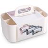Azyvum Organizer Impilabile Bagno Desk Organizer Scatola di Stoccaggio con Maniglia Cucina Multifunzionale Scatola di Stoccaggio per Bagno/Cucine/Artigianato e Cosmetici