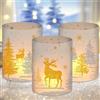 Luckeey 12 Lanterne da Tavolo per Natale, Decorazione Natalizia, Cervo, Festa di Natale, per Lumini o Candele