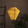 Lights4fun Lanterna Solare Sospesa in Giallo Con Motivi Floreali in Stile Marocchina Illuminazione per Esterni