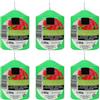Etrexonline Set 6 Candele Profumate Colore Verde, Candela Profumate Sorbetto all'Anguria 70x57mm Durata 24 ore