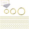 ALEXCRAFT 60 Pezzi anelli a piega aperta, anelli di giunzione aperti da 4/5/6 mm, portachiavi in argento, strumenti artigianali, connettori ad apertura doppia, kit di riparazione DIY gioielli, Oro
