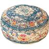 Mandala Life ART Fodera per cuscino da pavimento rotondo bohémien - 60x20 cm - 100% cotone - Custodia pouf per pouf per soggiorno, camera da letto, patio e altro