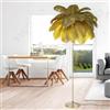 YYUTLUO Lampada Moderna Con Piume, Lampada Da Terra In Piume Di Struzzo Naturale, Altezza 160cm, Palo E Base In Oro, Lampadine A LED G4 A 3 Temperature Di Colore, Soggiorno Camera Letto Per (Cammello)