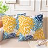 Miuyunya Set di 2 Federe Cuscini Divano in Velluto 40x40 Gris Copricuscini Colorato Morbido Fodera per Cuscino Oro Giallo Fiore Moderno Decorazione Federe per Soggiorno Camera Balcone Letto Sedia
