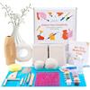 JelyArt Ceramica Fai da te Kit Argilla Senza Cottura Fai da te Creativo Adulti Include Argilla,Strumenti per Scolpire, Vivaci, Vernice, Timbri Alfabetici e Guida