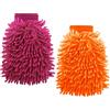 OAOSDH 2 Pezzi di Guanti di Chenille, Velluto Addensato Che Assorbono L'Acqua, Guanti per La Pulizia Multifunzione, Oggetti di Lavaggio dei Gatti E Cani, Bellezza Creativa E Strumenti per La Pulizia.