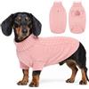 ASENKU Maglione Invernale Cane M Taglia Media, Maglioncino per Cani Treccia Collo Alto con Foro Guinzaglio per Barboncino Beagle Cocker Spaniel, Abbigliamento Caldo per Escursioni Invernali