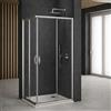 OGOMONDO Misure 87-90x87-90xh190 cm, CONFEZIONE 1 *** Cabina doccia angolare con ante scorrevoli in cristallo temprato 6 mm profilo cromato