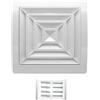 H&C VENT Griglia di ventilazione Fermo 100 mm Diametro 150 x 150 mm Bianco con protezione contro gli insetti - HVAC Coperchio di scarico Tappo del condotto ABS