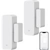 PHOVOLT Sensore porta WiFi, Tuya Smart Door Window Sensor, sensore finestra allarme in tempo reale compatibile con Alexa Google Assistant, sensore di contatto aperto porta di sicurezza domestica (2)