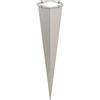 ledscom.de Picchetto per pilastro da giardino, acciaio inox, 40cm, 11 x 11cm