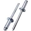 SKIR'CO 100 rivetti ciechi in acciaio zincato 5,0 x 12 mm, mandrino in acciaio, rivetti a testa bombata, DIN 7337