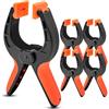 Leyrens 6 pollici Morsetti a Molla, Set di 5 morsetti a molla in plastica resistente in nylon, Morse da falegname con ganascia mobile, Ottimo Aiuto per Robustezza, Fai Da Te, Fotografia, Studio e Vita