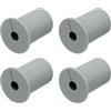QUARKZMAN 4pz Passacavi Parete per Cavi 1 Pollice Boccola Parete per Cavo Silicone Passacavi Kit Instradamento Cavi Accessori Passacavo Parete per Ethernet Foro da 8mm, Grigio