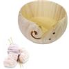 Spldsun Ciotola per filati, Yarn Ball Storage Bowl, Ciotola Filato in Legno, con Fessura Il Filo e Fori, per Lavori ad Ago, Uncinetto, Maglia, Decorazioni per Casa