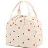 BLUBOON Borsa termica per il pranzo da donna, borsa termica per bambini, graziosa, riutilizzabile, per lavoro, picnic, viaggi (una fragola in velluto a coste)