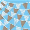 G2PLUS 10M Multicolore Bandierine,Ghirlanda di Bandierine,Banner Tessuto Bunting,Triangolo Bandiera Ghirlanda,con 36PCS Gagliardetti, Doppia Vintage Decorazione per Matrimoni Feste di Compleanno