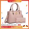 Miss Lulu borsa da donna Set Shopper da donna medio elegante borsa in pelle PU ideale per il lavoro quotidiano - Grigio chiaro