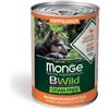 MONGE CANE UMIDO BWILD GRAIN FREE PUPPY & JUNIOR BOCCONCINI ANATRA, ZUCCA E ZUCHINE 400 G