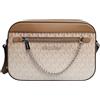 Michael Kors Jet Set East West - Borsa a tracolla grande con catena, Husk Ombre