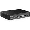 MokerLink Switch gestito da Web PoE a 9 porte da 2,5 Gigabit con 1 porta SFP da 10G, 8 PoE IEEE802.3af/at, 120 W, switch di rete gestito senza ventola montabile a parete