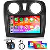 Hodozzy 4GB+64GB Android Autoradio per Renault Dacia Sandero 2012-2019 Carplay Android Auto Wireless, Hodozzy 9 Pollici Touch Screen Auto Stereo 2 Din GPS Navigatore, Bluetooth, WiFi, DSP FM/RDS+ Retrocamera