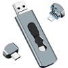 BORLTER CLAMP Chiavetta USB 3.0 32GB Pendrive 3-in-1 per Telefoni Android, BorlterClamp Penna USB OTG Unità Flash con 3 Porte (USB C/microUSB/USB-A 3.0) per PC, Laptop, Cellulari Samsung Galaxy e Altro
