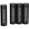 POWEROWL - 4 x Batterie Ricaricabili AA, ad Alta Capacità, 2800 mAh, 1,2V NiMH Pile Ricaricabili AA Pre-caricate