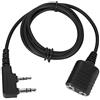 TICFOX Cavo di prolunga per cuffie, 2 poli, spina K Walkie Talkie, cavo per microfono a mano, per Kenwood e Baofeng