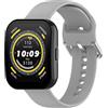 GIOPUEY Cinturini Compatibile con Amazfit Bip 5/Bip 5 Unity, Morbido Silicone Cinturino [Resistente all'Usura] [Traspirante] - Grey