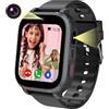 Ruopoem 4G Smartwatch Bambini, Smartwatch per Bambini con GPS Videochiamate Chiamate Telefono, Orologio GPS Bambino SOS IP68 Fotocamera Modalità Scuola Giochi Sveglia Regalo per Ragazzo Ragazza