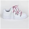 Nike Air Force 1 White Custom Pink Rope Laces Off Swarovski