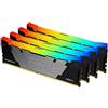 Kingston Technology Memoria Kingston Technology FURY 64GB 3600MT/s DDR4 CL16 DIMM (Kit da 4) 1Gx8 Renegade RGB [KF436C16RB12AK4/64]