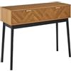 HOME DECO FACTORY, HD0301, console, modello Felix, collezione Lounge Edition, mobili, tavolo e scrivania, console e cuscino, 100 x 80 x 35 cm, marrone-nero