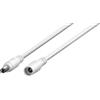 goobay Cavo di prolunga DC (spina da 5,5 x 2,5 mm), cavo di alimentazione da 10 m, ideale per strisce LED, Fritzbox, router e fotocamere, 5-24 V, 5 A Max, bianco, 6681