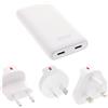 Inline 31519C - Alimentatore da viaggio USB, 65 W, piatto, Dual USB-C, PD, PPS, per viaggi e ufficio, colore: Bianco